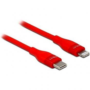 Cable de carga y sincronización USB Type-C a Lightning MFi 2m rojo para iPhone, iPad e iPod