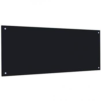 vidaXL Protector salpicaduras cocina vidrio templado negro 120x50 cm