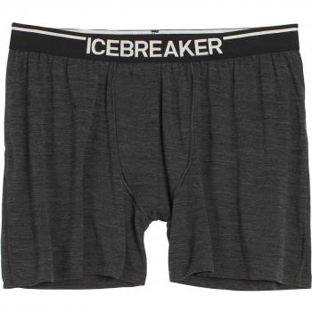 Icebreaker Anatomica - Bóxer de deporte para hombre, Mens Anatomica Boxers, Jet Heather/Black, large