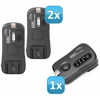 Sony TF-373 píxeles Soldier flash trigger Set de disparador de flash inalámbrico con 2 receptores de hasta 100 m de alcance para unidades de flash con grupos y Wake-up función