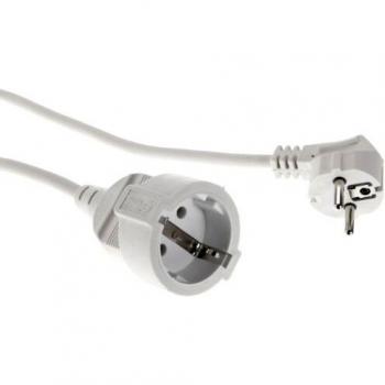Cable de extensión BACHMANN Schuko, 2 m, 3 polos, H05VV-F 1,5 mm², blanco