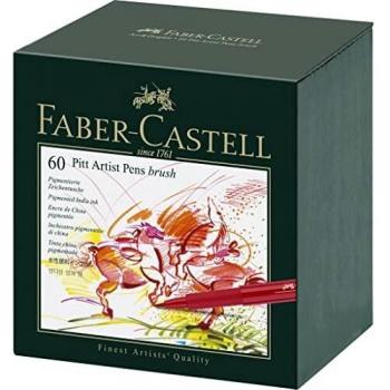 Estuche con 60 Rotuladores Pitt Artist Pen Faber-Castell