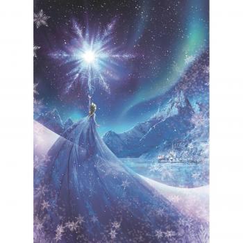 Komar 1 – Mural de Papel Pintado de Disney Elsa de Frozen Snow Queen, Blues, Juego de 4