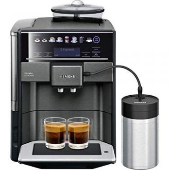 Cafetera Espresso Automática Siemens EQ.6 Plus TE657F09DE 1,7 L 1500 W con Molinillo Integrado y Espumador Inox Oscuro