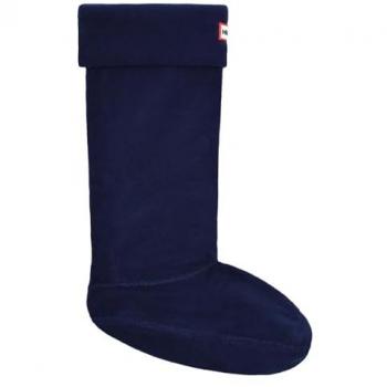 Hunter Unisex Tall Fleece Welly Socks - Navy Blue - Size Large