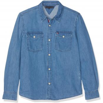 Tommy Hilfiger Shirt Boys Frbr, Blusa para Niños, Azul