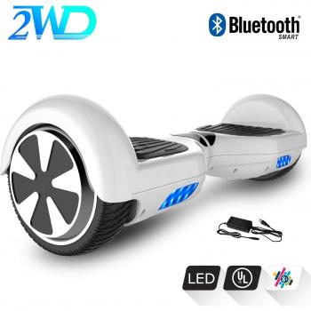 2WD Hoverboard 6.5 Pulgadas Monopatín Patinetes eléctricos Self-Balanced Scooter eléctrico UL2272 Certificado con Altavoz Bluetooth Incorporado
