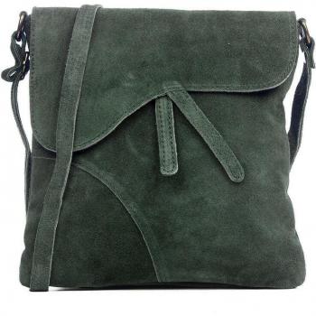 Bolso bandolera Ulfa de piel auténtica Gamuza - Made in Italy
