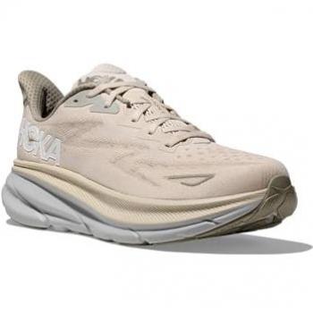 Hoka One One Clifton 9 Men's Road Running Shoes - Beige/Oat Milk/Barley, Size 44
