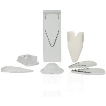 Cortador de Verduras Profesional Börner V3 con Accesorios para Pepinos y Papas, Color Blanco