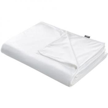 Funda de manta pesada moderna blanca 135 x 200 cm tejido de poliéster Rhea