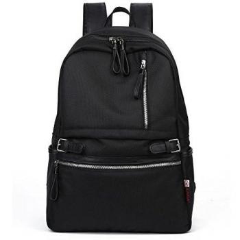 Casual Escuela Mochila para acampar Viaje portátil ,Negro - 2188
