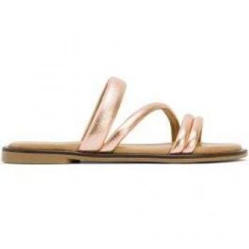 Sandalias planas de piel Porronet Carol bronce