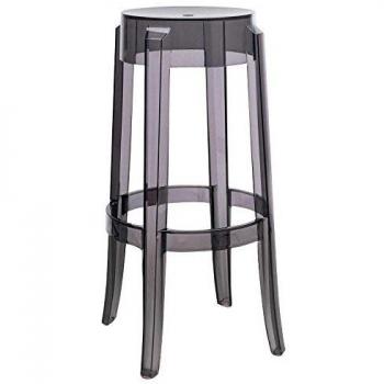 Kartell Charles Ghost, Taburete Large, 75 x 46 x 29 cm, Gris