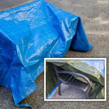 jarolift Lona Cobertora de Protección Polietileno 140 g/m² Impermeable Resistente al Moho y al Desgarro, 5 x 6 m, Blanco