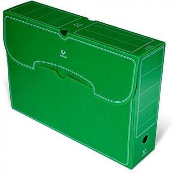 Grafoplás 70905820. Pack de 25 Cajas de Archivo Definitivo Plástico, Color Verde, Tamaño Folio, 36x26,3x9,5cm