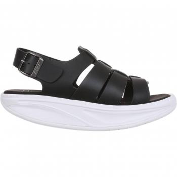MBT Ran Black Leather Women's Slingback Sandals