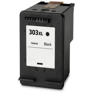 Cartucho de Tinta Negro Compatible con HP 303XL (T6N04AE/T6N02AE) Remanufacturado Alta Capacidad 18ml - Hasta 650 Páginas con Indicador de N