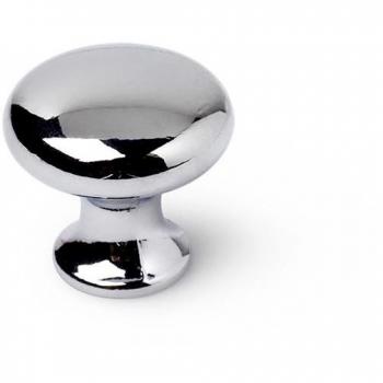 Blister con 4 pomos redondos para mueble fabricado en zamak acabado cromo brillo mod. 760 ø25mm REI