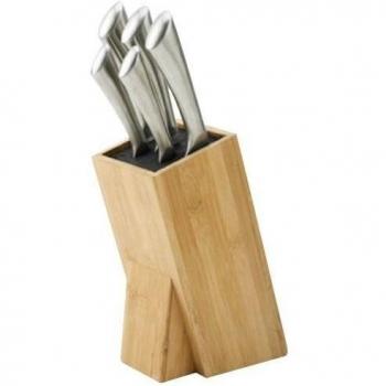 Pradel Jean Dubost 18052 Millenium - Bloque de bambú para cuchillos y 5 cuchillos de cocina