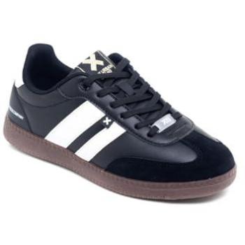 Zapatillas XTI para Mujer - Zapatilla en Color Negro con Detalles en Blanco - Sneaker con Cierre de Cordones - Estilo Casual - Tendencia - Cómodas y Versátiles - Modelo 143485