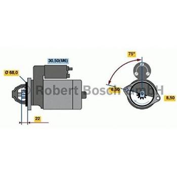 Motor de Arranque Bosch 986019870 - Motor de arranque, marca Bosch, modelo 0 986 019 870, diseñado para vehículos con alta calidad y durabilidad, proporciona un arranque eficiente y confiable