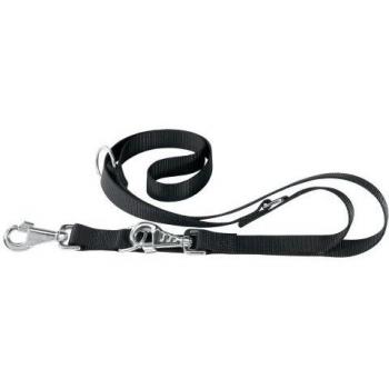 Feplast 75355917 Correa para El Adiestramiento de Perros Club Ga20/200, Robusto Nailon, Longitud Regulable, 20 Mm x L 120 x 200 Cm Negro