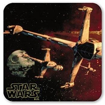 Logoshirt - Guerra de Las Galaxias Posavasos - Star Wars Coaster - B-Wing - Space Battle - Coloreado - Diseño Original con Licencia