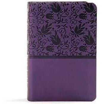 KJV Large Print Compact Reference Bible - Purple Leathertouch Edition