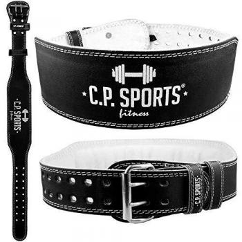 C.P.Sports Cinturón de Levantamiento de Pesas XXS - XXXXXXL - Cuero - Cinturón de musculación, Cinturón de Entrenamiento, Cinturón de Levantamiento de Pesas Hombres Damas