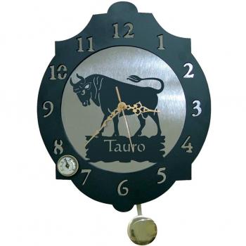 IMEX EL ZORRO El Zorro 11385-Reloj Tauro, 374 x 312 mm, Metal, Gris, 40x34x7 cm