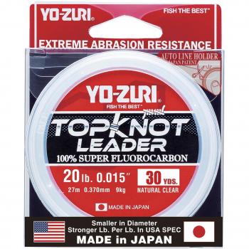 Yo-Zuri Top nudo líder de fluorocarbono línea clara natural de 20 libras 30yds R1229-NC