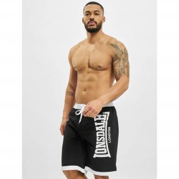 Lonsdale London Clennell Men's Swim Shorts - Black/White, Sizes S to 5XL
