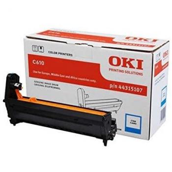 OKI 44315107 Tambor de Impresora Cian Original para C610, Capacidad 20.000 Páginas, 1 Pieza(s)
