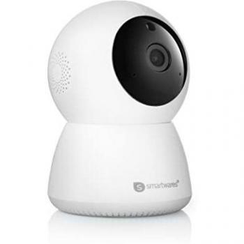 Cámara de Seguridad IP WiFi para Interior Blanca Full HD 1920x1080, Visión Nocturna, 60° Gran Angular