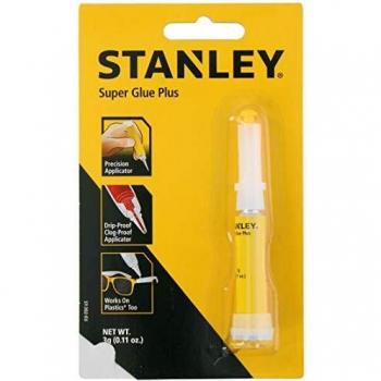 Stanley Super Glue-3 gr Smart Tube Glue-Plus - Pegamento de 3 g, Transparente
