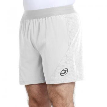 Short Bullpadel Masim Blanco para Hombre - Ropa de Padel, color blanco hielo, tejido ligero y transpirable, diseño moderno, ideal para la práctica del pádel