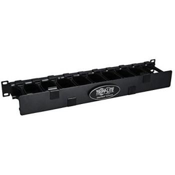 Tripp Lite SRCABLEDUCT1UHD Smart Track 1U High Capacity Horizontal Cable Manager Finger Duct with Cover