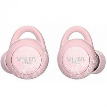 Vieta Pro VHP-TW20LP - Auricular Bluetooth 5.0, con función Manos Libres, Resistencia al Agua ipx7, 18 Horas de batería y Acceso al Asistente de Voz, Rosa