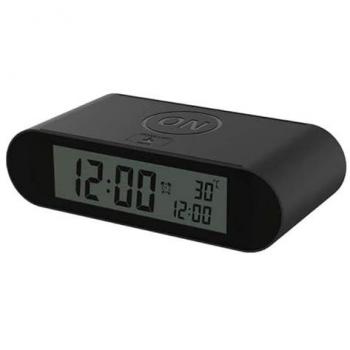 Reloj Despertador Digital Negro GSC Evolution con Alarma y Función de Posponer