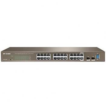 IPCOM Full Management Switch G3224T 24-Ports GIGABIT L2 Management Switch with 2 Combo SFP Ports,1 Console Port