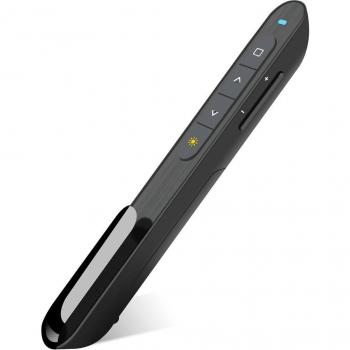 BlueBeach® USB Mando Inalámbrico para presentaciones con Puntero Láser Presentador PowerPoint PPT con función de hipervínculo y control de volumen