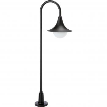 Bolardo luminoso curvado 169, negro