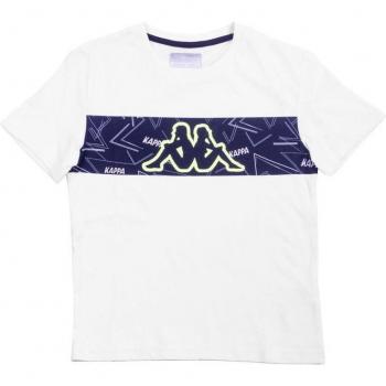 Camiseta de Manga Corta Kappa Skoto para niños en color blanco