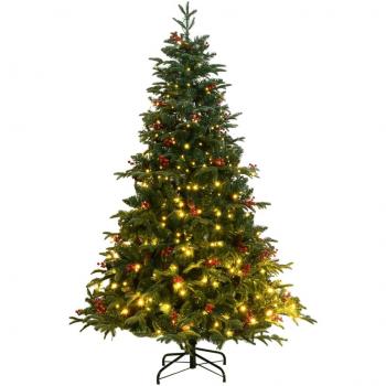 Hinged Artificial Christmas Tree with 300 LEDs - 180 cm (70.9)