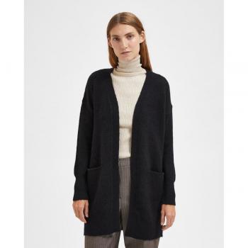 Cárdigan de mujer Selected Femme SLFLULU negro con lana y alpaca - Talla XS
