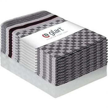 Glart (Exclusive) Glart-Paño de algodón (10 Unidades), Color, Negro Blanco, 50 x 70 cm