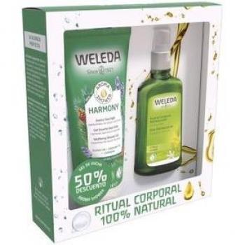 Weleda Pack Ritual Corporal 100% Natural - Incluye Aceite Corporal Refrescante Citrus 100ml y Aroma Shower Harmony 200ml, formulado con ingredientes naturales, sin parabenos ni sulfatos, ideal para una hidrat