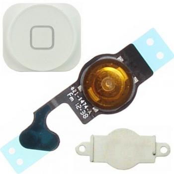 BisLinks® blanco 3 en 1 Set Home Menú medio botón interno Flex Cable para iPhone 5 5 G