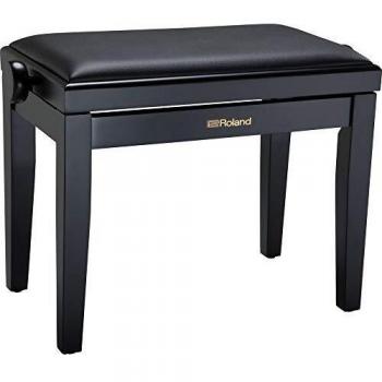 Roland Rpb-200Bk Piano Bench with Cushioned Vinyl Seat, Satin Black 65 X 37.2 X 24 Cm